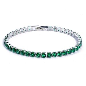Green Emerald Tennis Bracelet